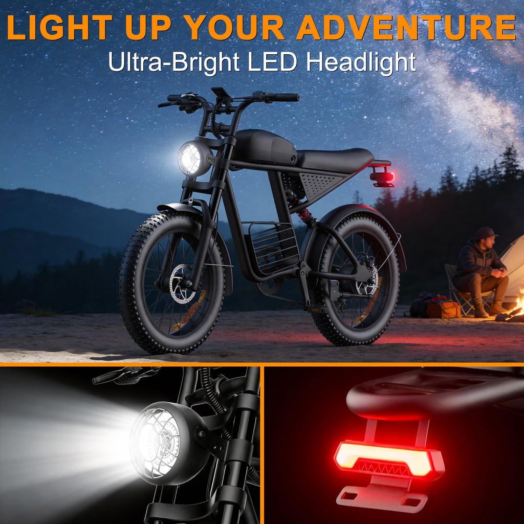 1000W Peak Motor 20" Fat Tire Electric Bike W36523