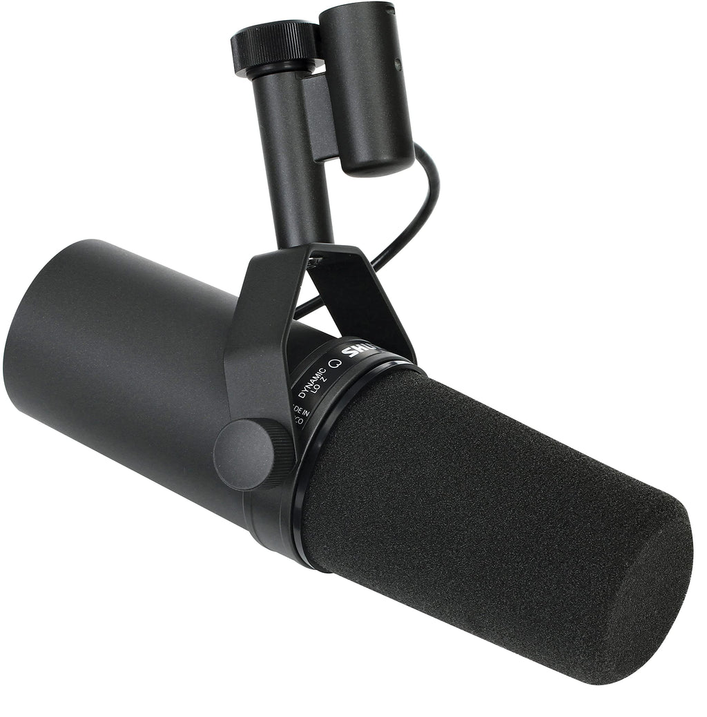 2 Person Podcasting Bundle with Dynamic Microphones, Headphones, XLR Cables, SD Card, Boom Arms, and Dust Cover E764