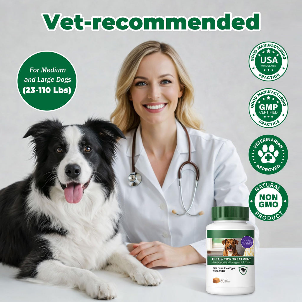 Flea and Tick Prevention for Dogs Imidacloprid Soft Chews 30 Count Q1662