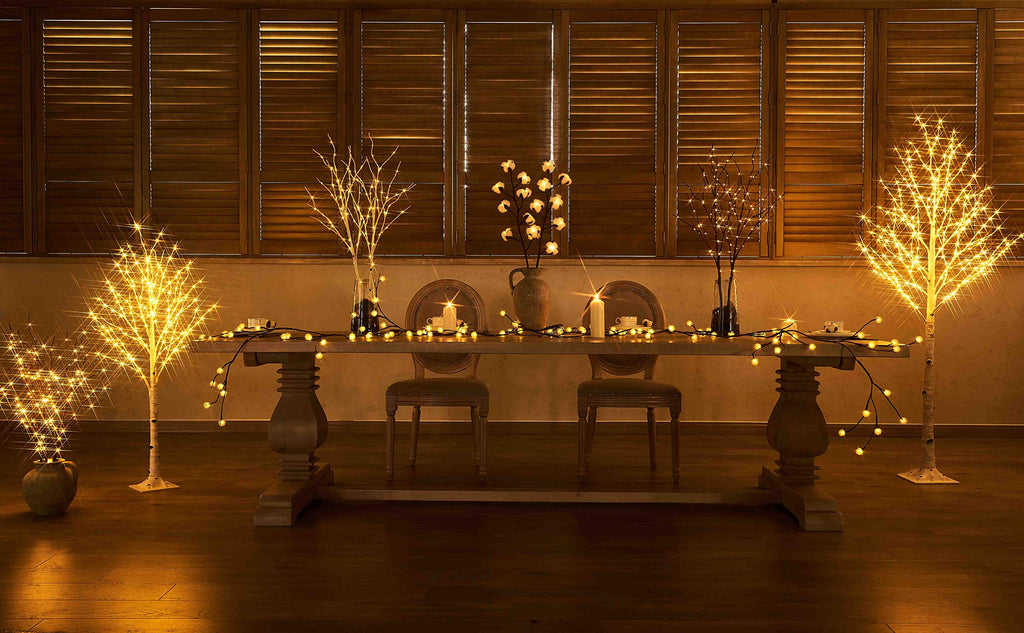 Lighted Birch Twig Tree with Fairy Lights 4FT 200 LED F4558