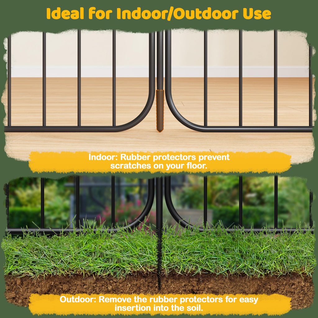 24in 8-Panel Expandable Dog Playpen Q6163