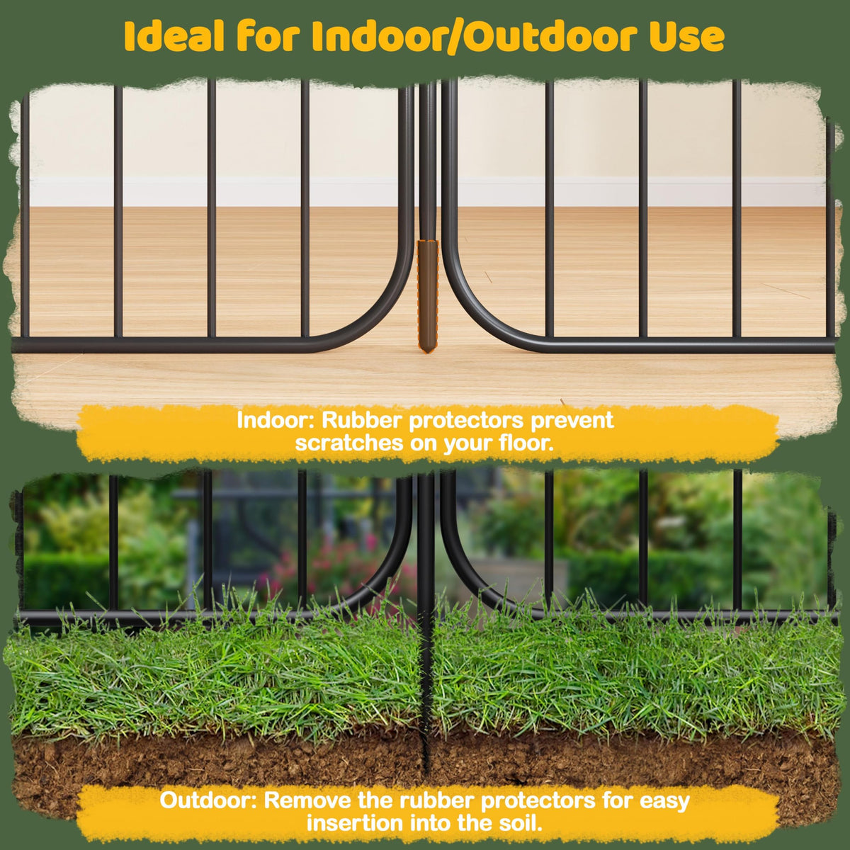 24in 8-Panel Expandable Dog Playpen Q6163