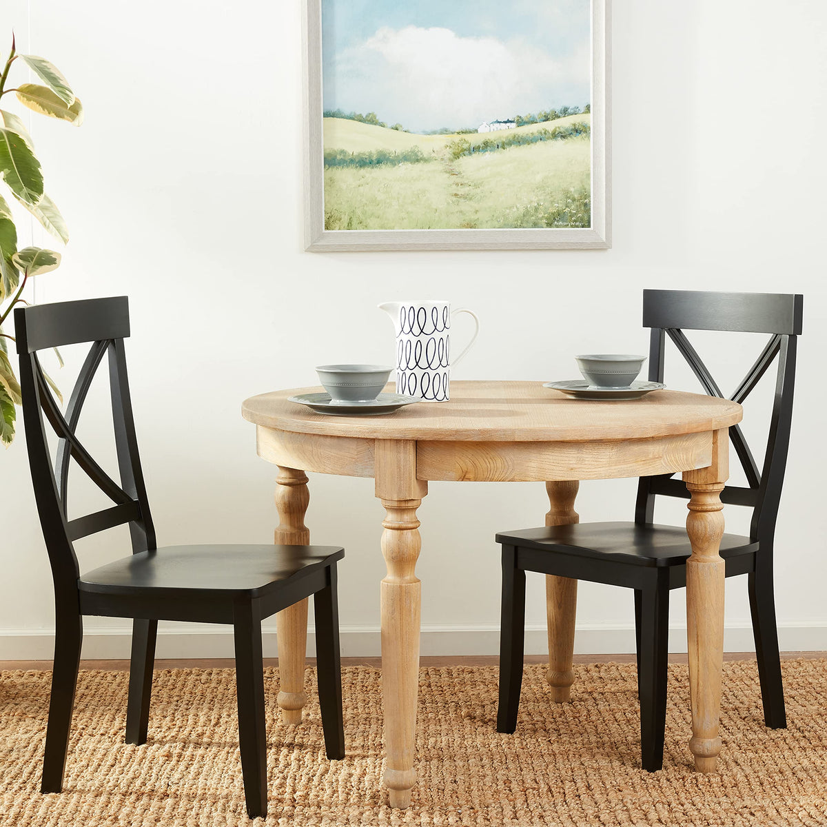 Black Dining Chairs Set of 2 T775542