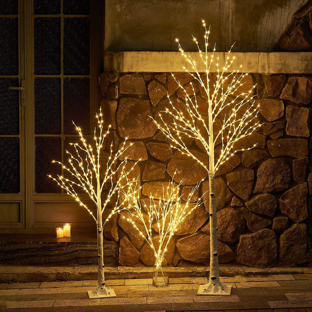 Lighted Birch Twig Tree with Fairy Lights 4FT 200 LED F4558